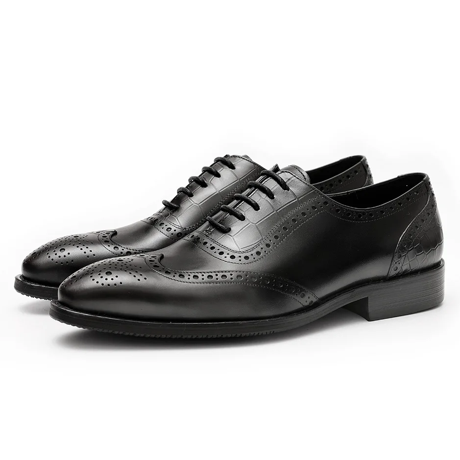  Wholesale Luxury Custom Genuine Leather Dress Shoes Men For