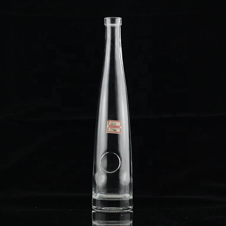200ml 300ml 375ml Slender shape Thin  Liquor Glass Bottle Wine Glass Vodka Bottle For Sale