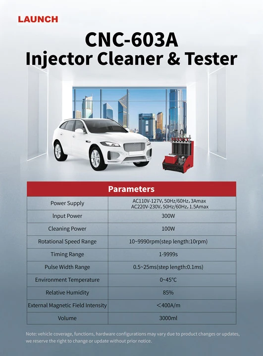 Launch CNC 603A fuel injector cleaner&tester cnc-603a 6 Injecting flow test Ultrasonic cleaning