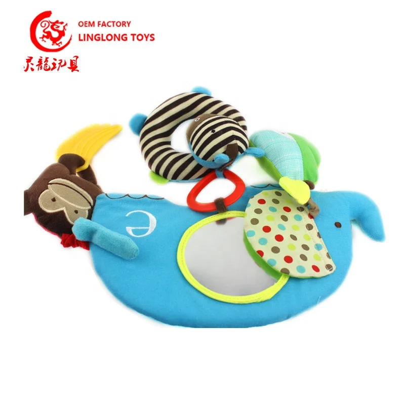 Unisex Soft Safety Animal Bed Hanging Toy for Baby Stroller Musical Ringing Bell Baby Mobile Made Plush Plastic Stuffed Feature
