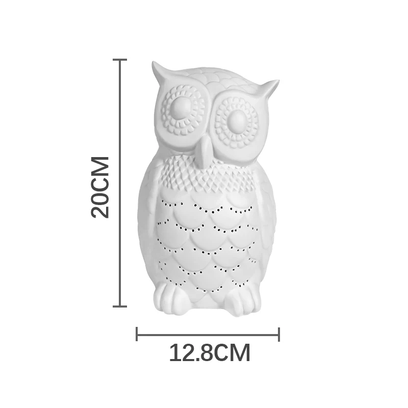 Cheap price custom design accept ceramic hotel home decor lamp 3d visualization lamp anime owl desk lamp for kids
