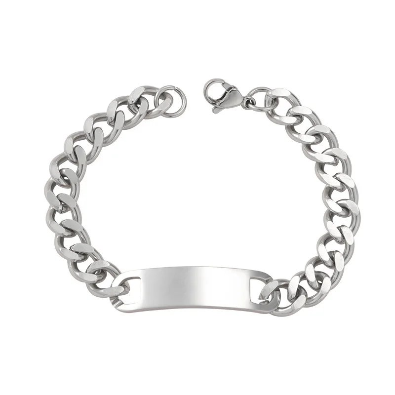 Customize Stainless Steel Women Men Couple Bracelets Stainless Steel Chain Jewelry Bracelet with Factory Low Price