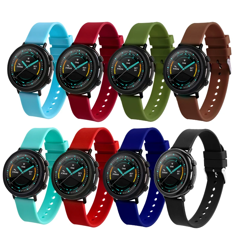 Durable TPU Silicone Watch Strap 20mm 22mm Anti Dust TPU Watch Band