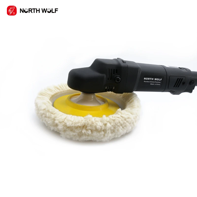 North Wolf Professional Single Sided Lambs 8 inch Wool Buffing Pads Genuine Car Detailing Wool Polishing Pad