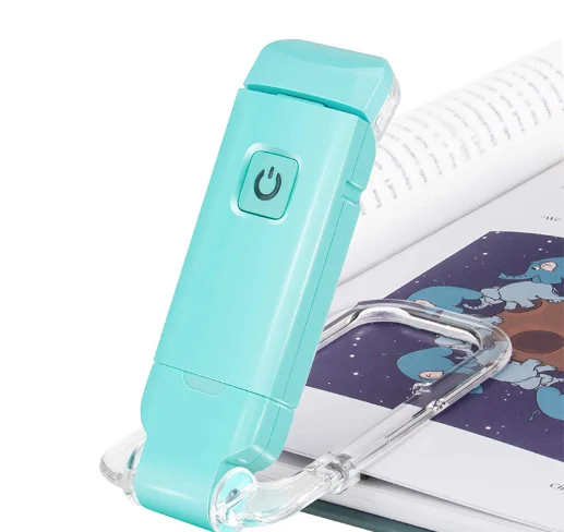 USB Rechargeable Book Light for Reading in Bedt Foldable Pocket Plastic Reading Light Book Lamp