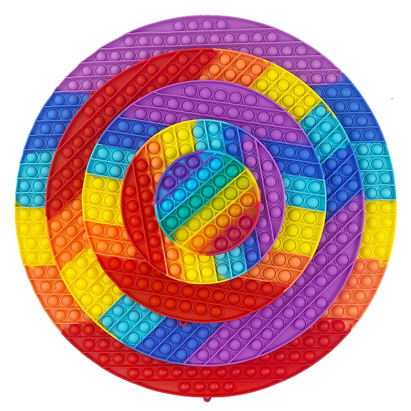 Hot Sale Factory Kid Educational Toys Silicone Big Large Bubble Popper Push Pop Popping Stress Sensory Fidget Toys