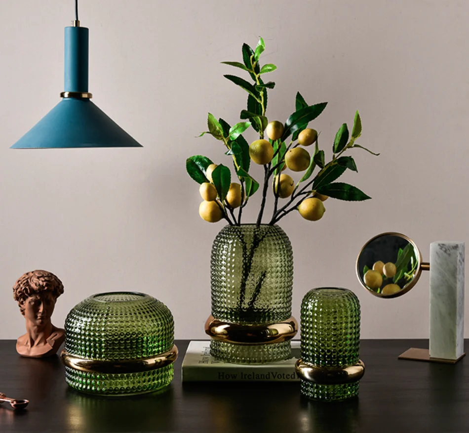 drop shipping ins Green Phnom Penh Transparent Glass Vase Floral Simple Modern Hydroponic Floral artificial flower glass vase