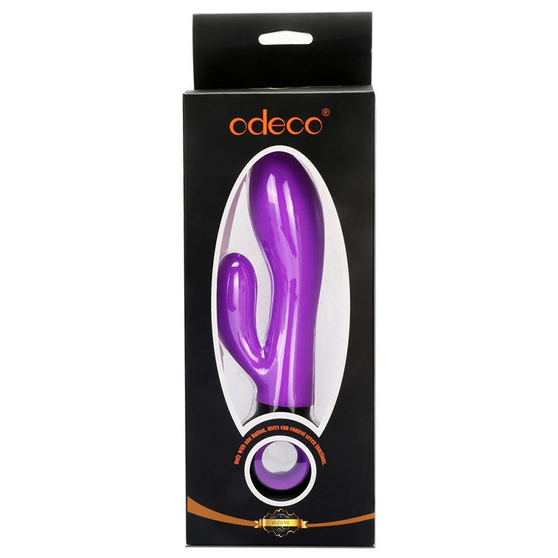 Odeco Silicone Rechargeable Finger Motion Clitoris Double Motors Rabbit Vibrators for Women