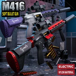 Amazon electric shooting toys gun for adult nylon real gun m416 soft bullet gun for boy