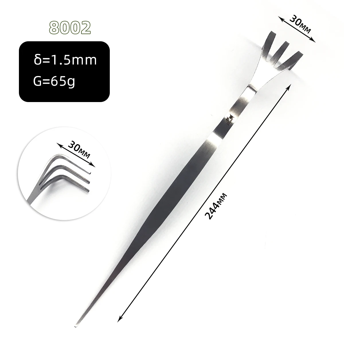 Straight head tweezers Multifunction Bonsai Tool Steel Root Rake Spatula Tweezers Durable Rust-proof Non-slip Handle Garden Tool