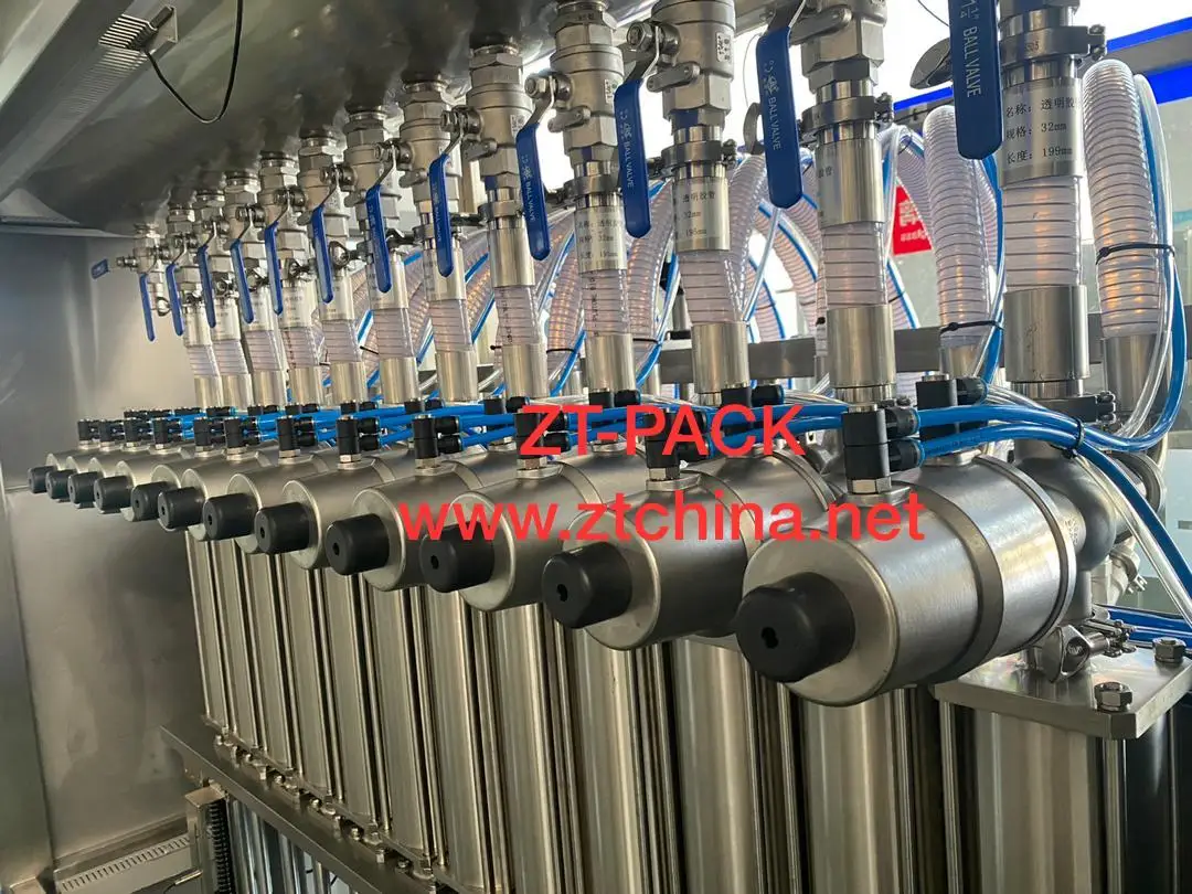 ZT-PACK Automatic 6-16 heads Linear Type Jam Tomato Suace Filling Machine Honey Stick Jam Production Line for Jar