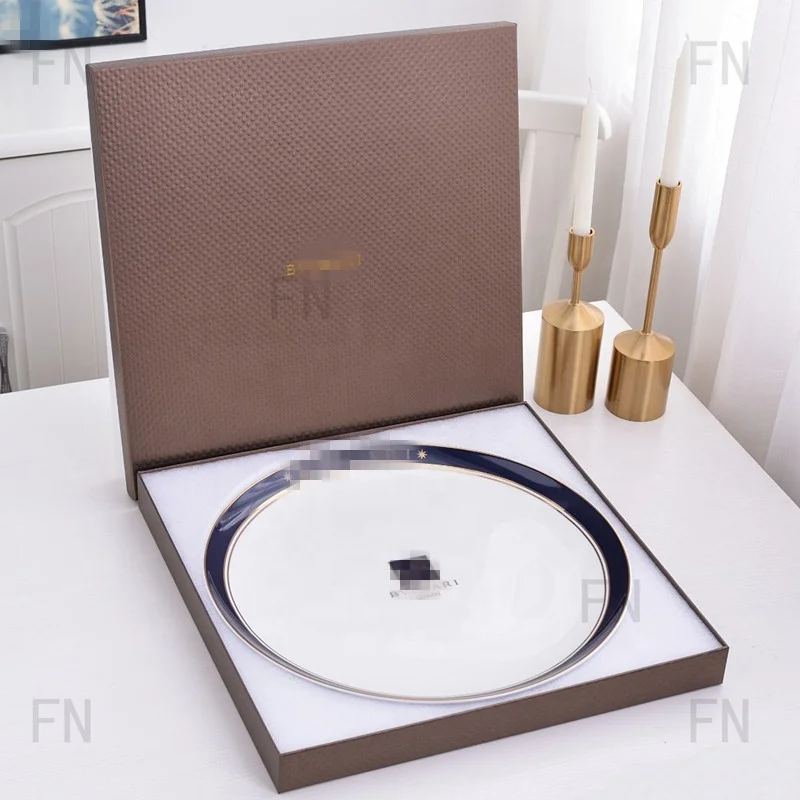 Wholesale of 16 inch ceramic plates gift boxes hotel party multifunctional trays
