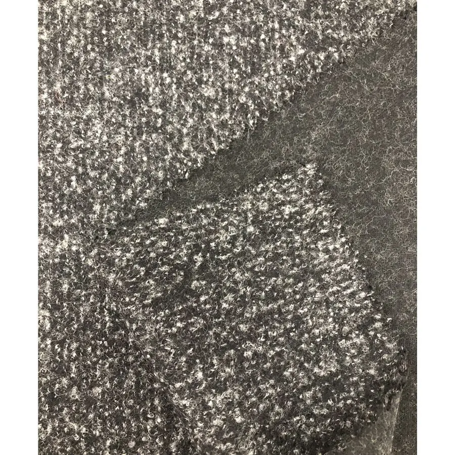 Hot selling wool cotton polyester tweed heavy woolen fabric for over coats