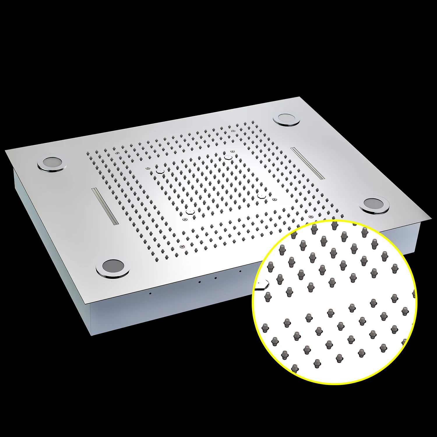 800*600 mm Shower Thermostatic Valve Multifunctional Luxury Rain Waterfall Led Shower Body Jet Shower Set