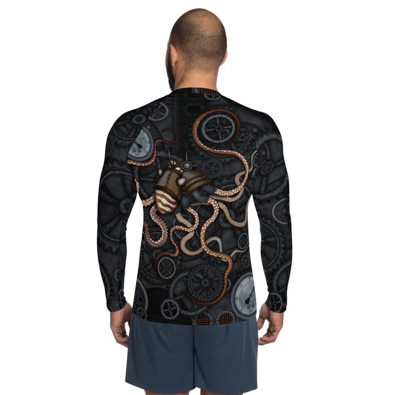 Tonton SPORTSWEAR men roman mma rash guard custom logo no gi grappling jiu jitsu bjj rashguard