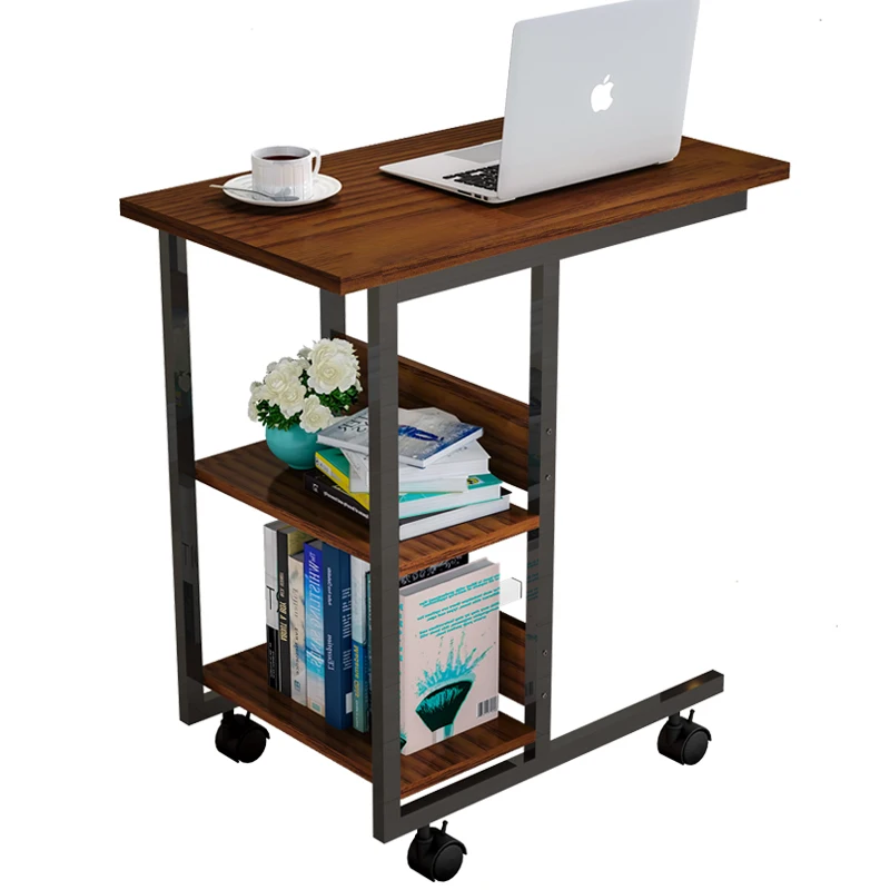 Household Living Room Bedroom Furniture Movable Simple Edge Table Side Table Coffee Table on Wheels