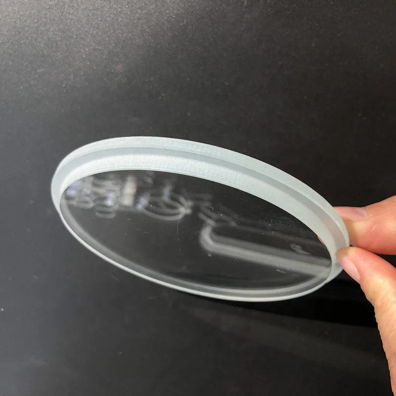 CNC Grilling Optical Step Edges for Led Light Cover Tempered Glass Solid Curve Design Factory Manufacturer Wall Light Decoration