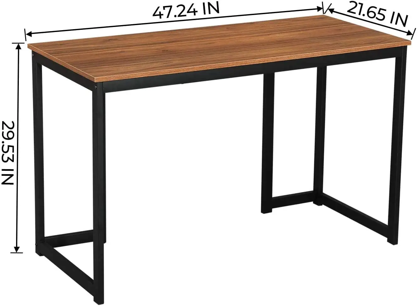 Writing Study Gaming Desk Modern Simple Style Laptop Table for Home Office Workstation, Walnut,computer