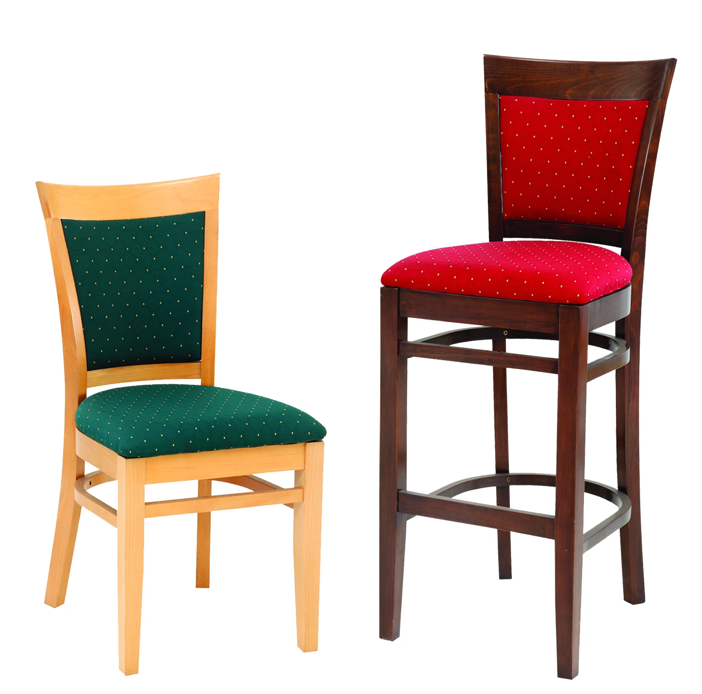 Wood Restaurant Hotel Conference Chairs With Customized Upholstery Fabric Seat
