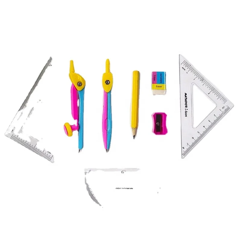 Математический набор геометрический бокс инструменты школьные канцелярские