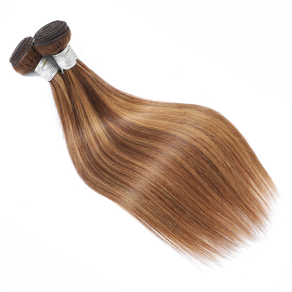 28 30 Inch Ombre Bundles Deal  Raw Virgin Human Hair Straight Bundles Brazilian Hair Weave Brown Highlight honey Blonde Bundles