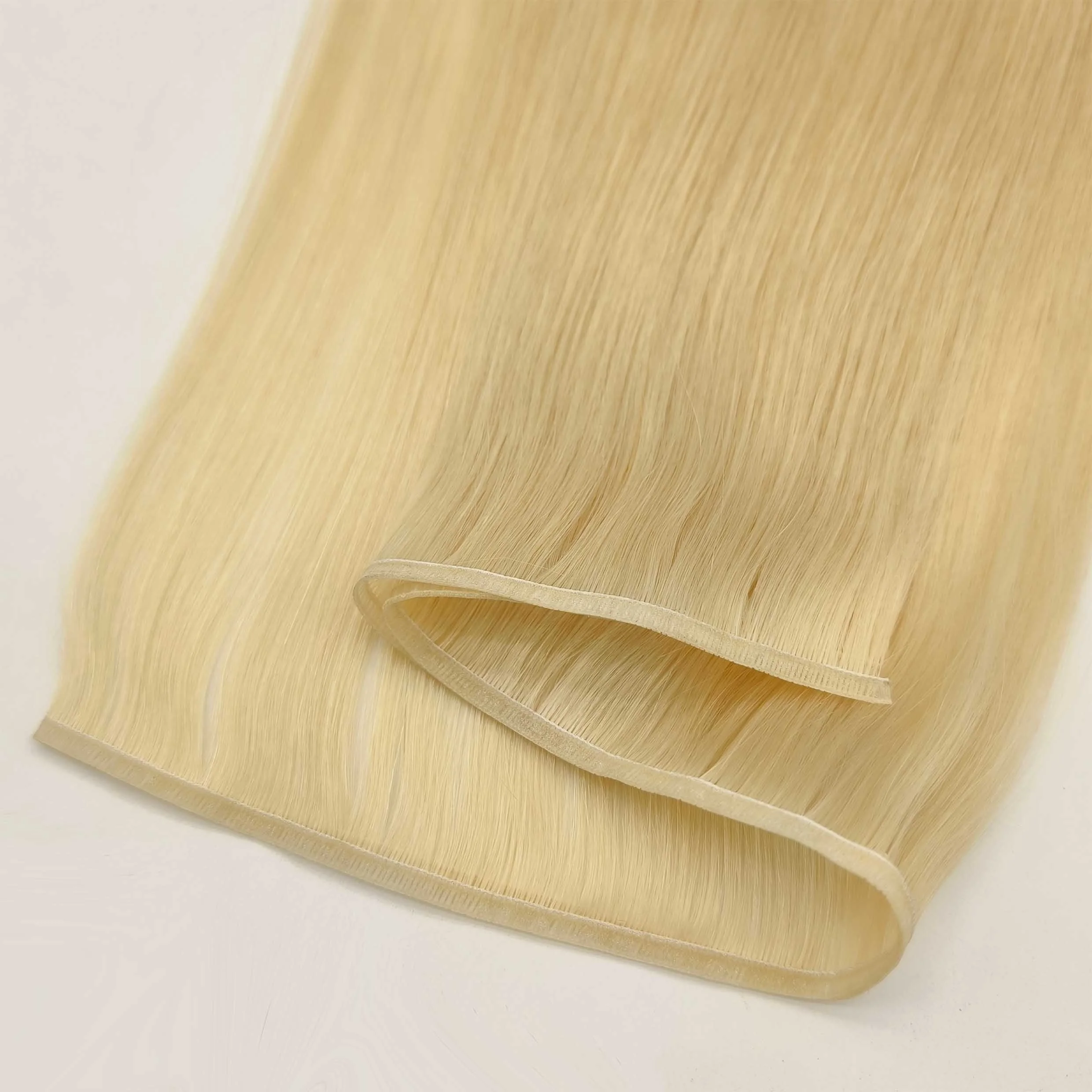 Manufacturing Factory Wholesale Prices Double Drawn No Return Hair Top Quality Raw Virgin Russian Hair Flat Weft Hair Extensions