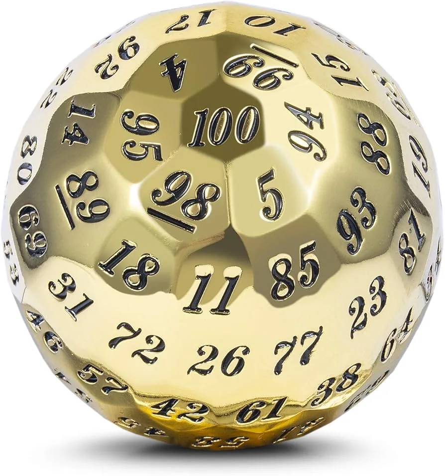 metal solid 50mm big dice 100 sided dice for RPG,Role playing game D100 dice