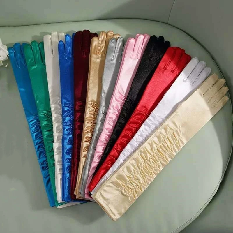Оптовая продажа однотонные перчатки для костюма 50 см