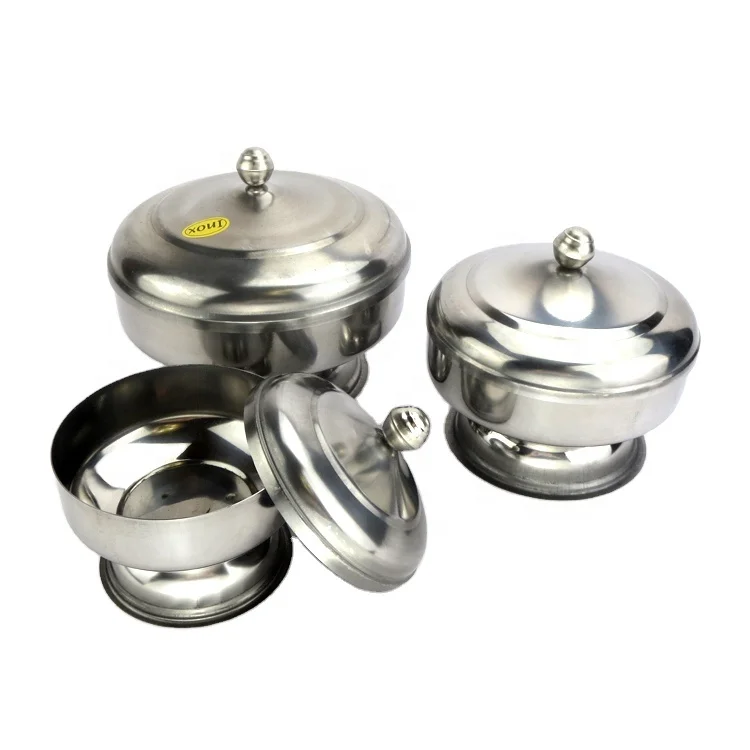 Stainless steel sugar salt spice pot sets with cover kitchen seasoning jar, cream bowls