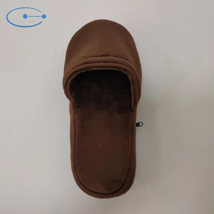 Electric Cordless Battery Power Vibrate Foot Warmer Heat Slide Fur Slipper
