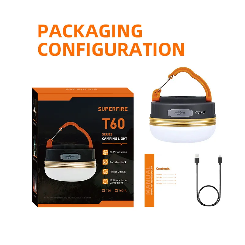 Rechargeable Portable LED Camping Lantern light  with Power Bank Magnetic for Camping /Emergency