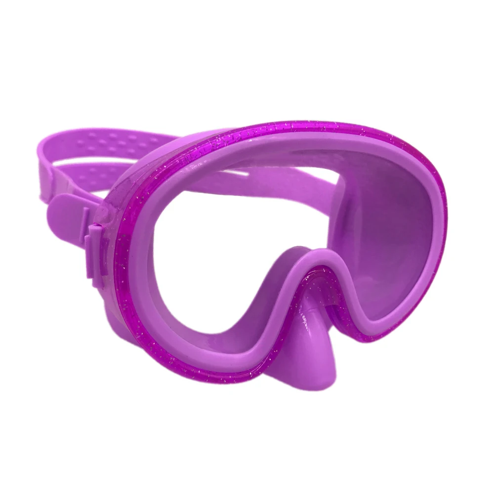 ZLF Kids Size diving glasses multi-color waterproof durable big frame wider angle large view anti-fog PVC diving goggles M003