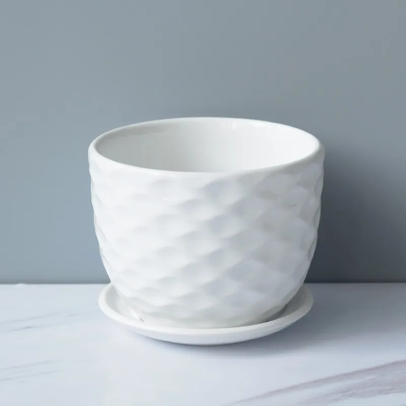 Handmade Luxury Ceramic Flowerpot New Design Custom Northern Europe Style Succulent Planter for Home and Garden Use