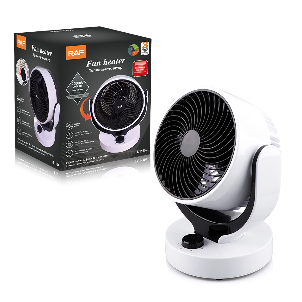 RAF 1800w Popular Overheat Protections Circulation Fan Indoor Space Heater Electric Fan Heater 90 Degree Rotation