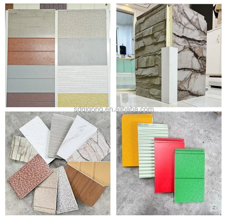High density insulation 50MM eps sandwich panels decorative eps panel exterior wall panel for Prefab House