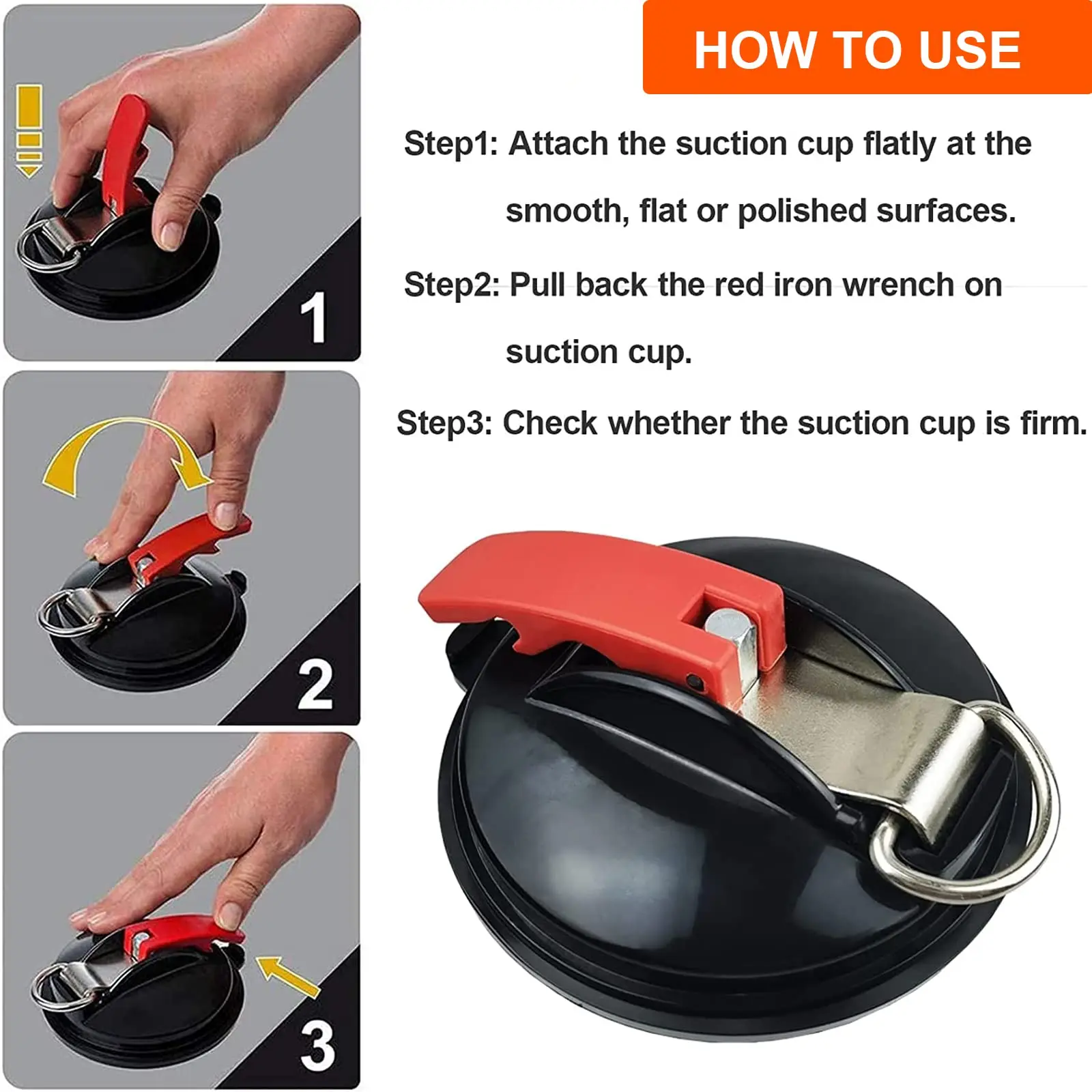 Strong Suction Cups with Heavy Duty Carabiners Heavy Duty Vacuum Suction Cup Anchor Heavy Duty Tarp Clips Tie Down for Car
