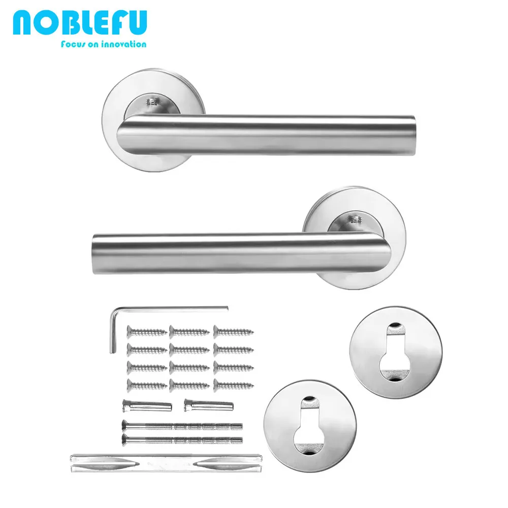 Custom architectural furniture Silver door handle with lock Interior door Hardware handle door handle