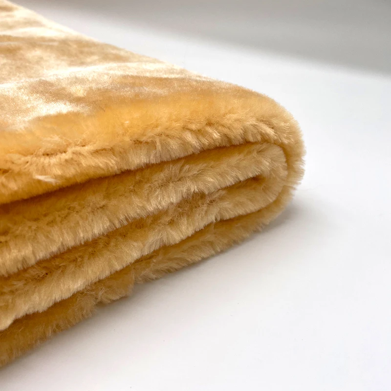 Wholesale Customized Mongolian Polyester Rabbit Fur Faux Toy Long Pile Knitted Soft Mink Fur