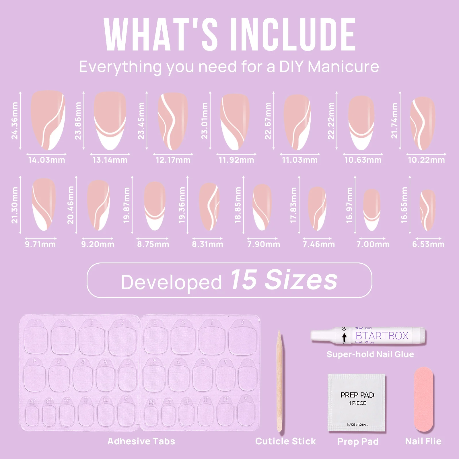 30pcs Artificial Finger Nails Private Label Fake Nails Almond Black French Short Gel Press On Nails