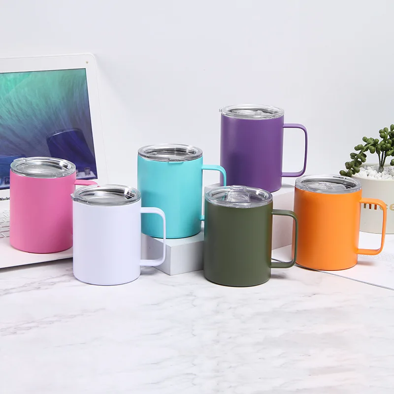 350ml Popular With Handle 304 Stainless Steel Collapsible Silicone Outdoor Sport Hot mugs