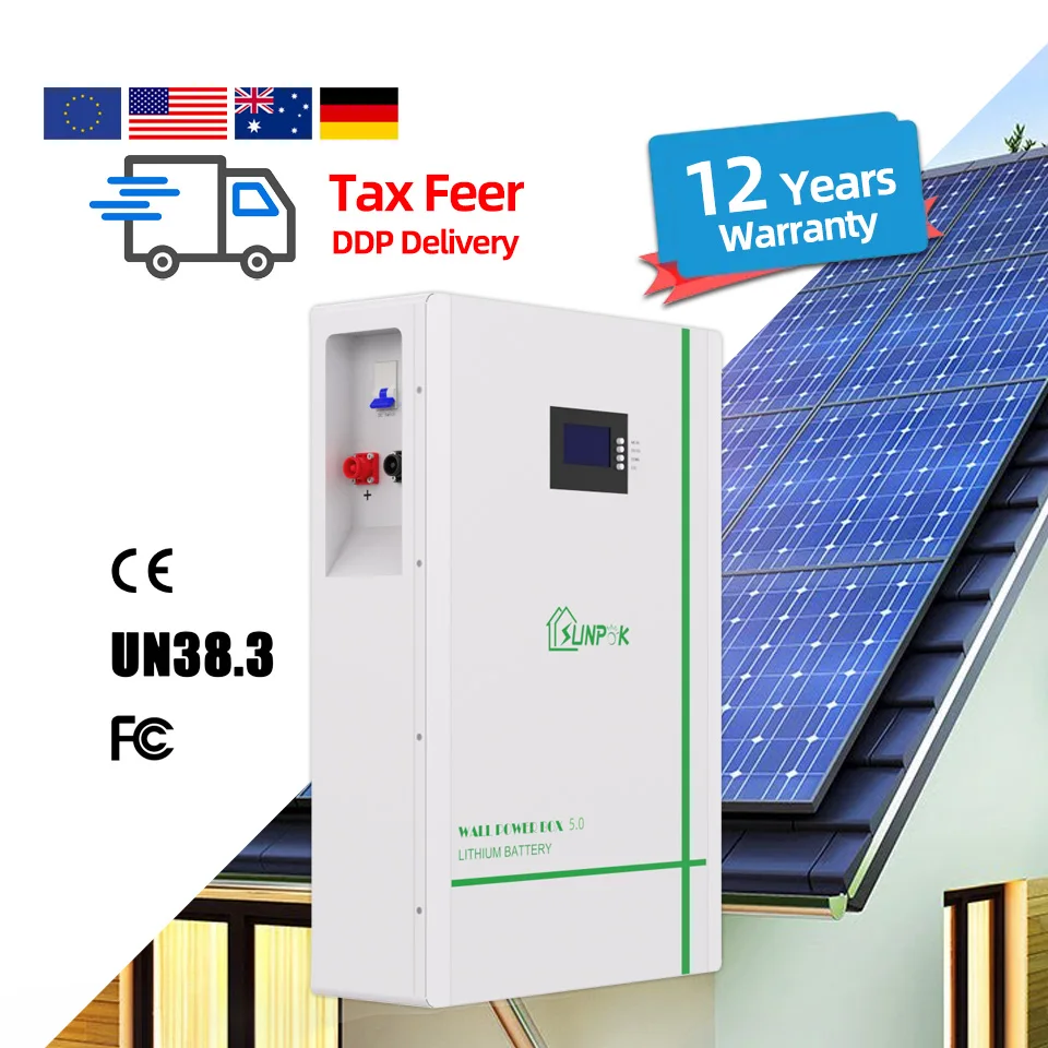 SUNPOK 7KWH 138AH Tesla домашняя электрическая батарея настенная литиевая Солнечная лопасть Lifepo4 48V/51 2 V емкость 100AH LFP анодный материал