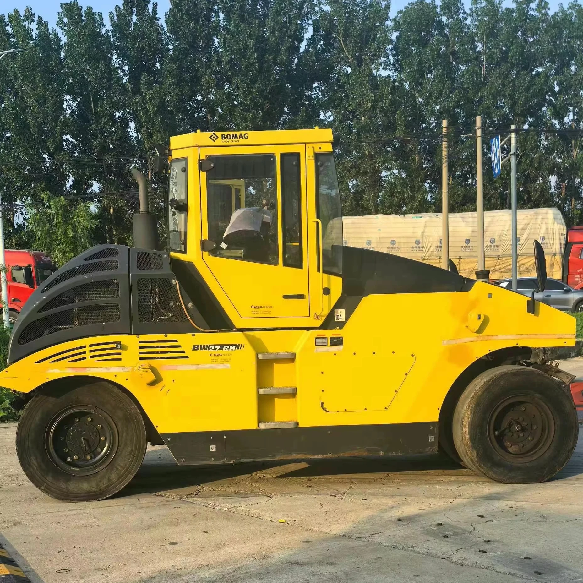 Оригинальный Подержанный Дорожный Каток BOMAG BW27RH 27-тонный дорожный каток