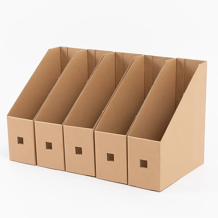 
A4 Kraft Paper Cardboard Desk Document File Holder/Magazine Rack Office Storage Organizer Box 