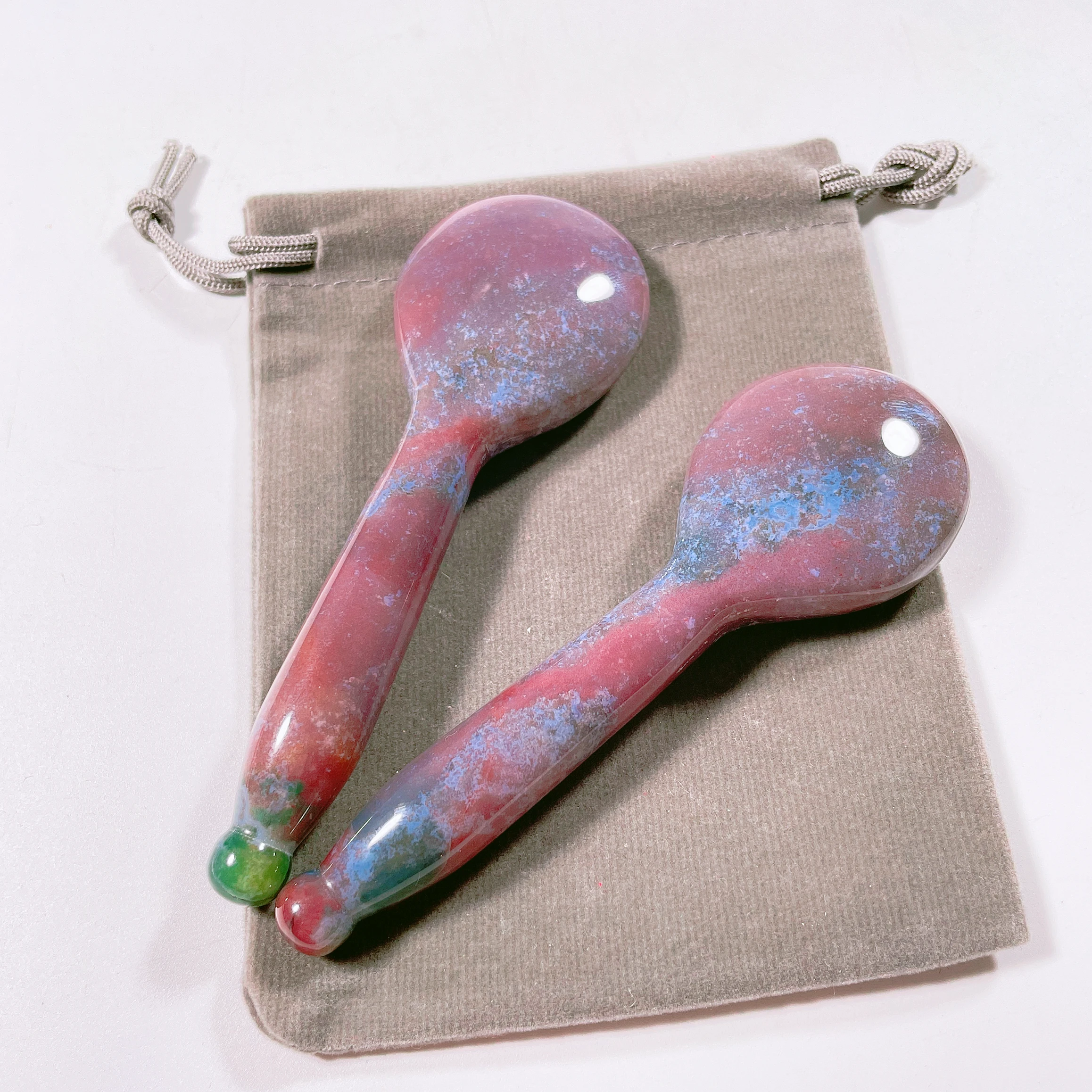 Huiying High Quality Jade Gua Sha Board Tools Spoon Shaped Indian Agate