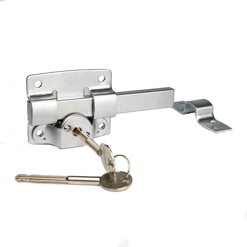 High Security Warehouse Door Garden Door  Silver Iron Panic Bolt Lock