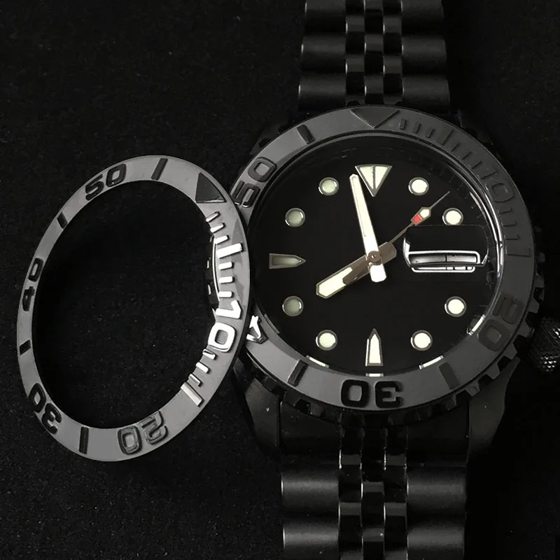Наклонная керамическая вставка для обода 38*30,6 мм Выпуклое слово для Seiko SKX007 для Rlx яхт-мастер Запчасти для часов