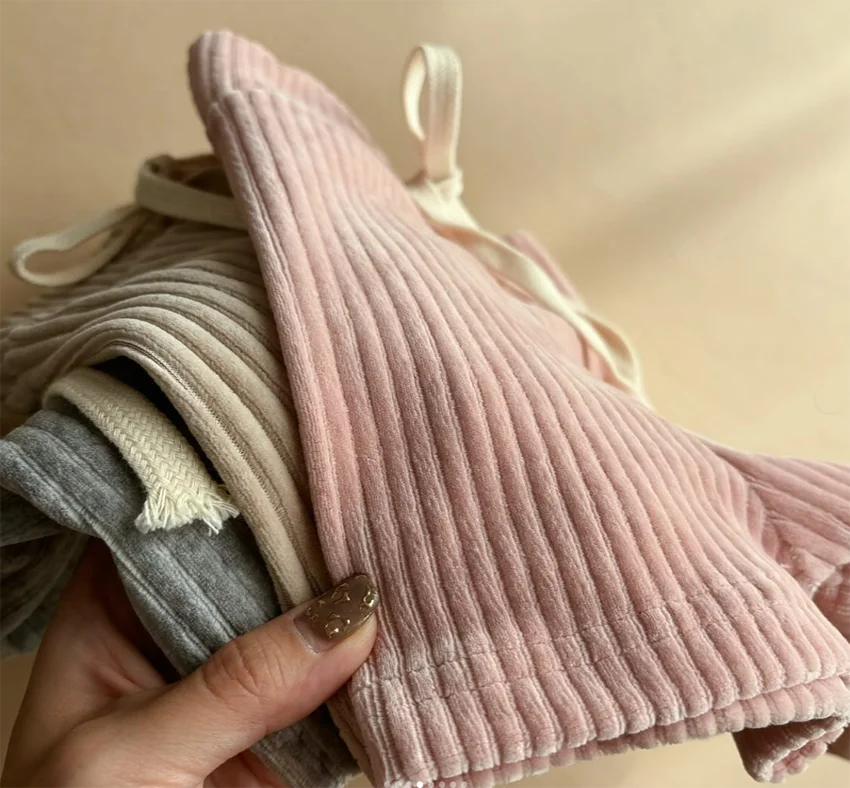 New Fashion Baby Kids Solid Corduroy Cotton Shorts Soft Elastic Corduroy Boys Girls Neutral Bike Shorts Pants