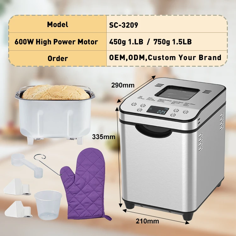 Automatic 8 Inch Portable Household Bread Maker Arabic Electric Home Bread Maker Machine