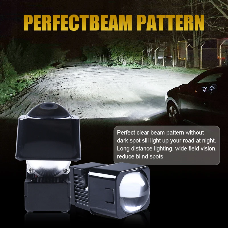 High Quality Mini 1.5 inch LED Low Beam Matrix Lens 12V 32W  H4 H7 Car projector lens for Car Headlights and Motorcycle