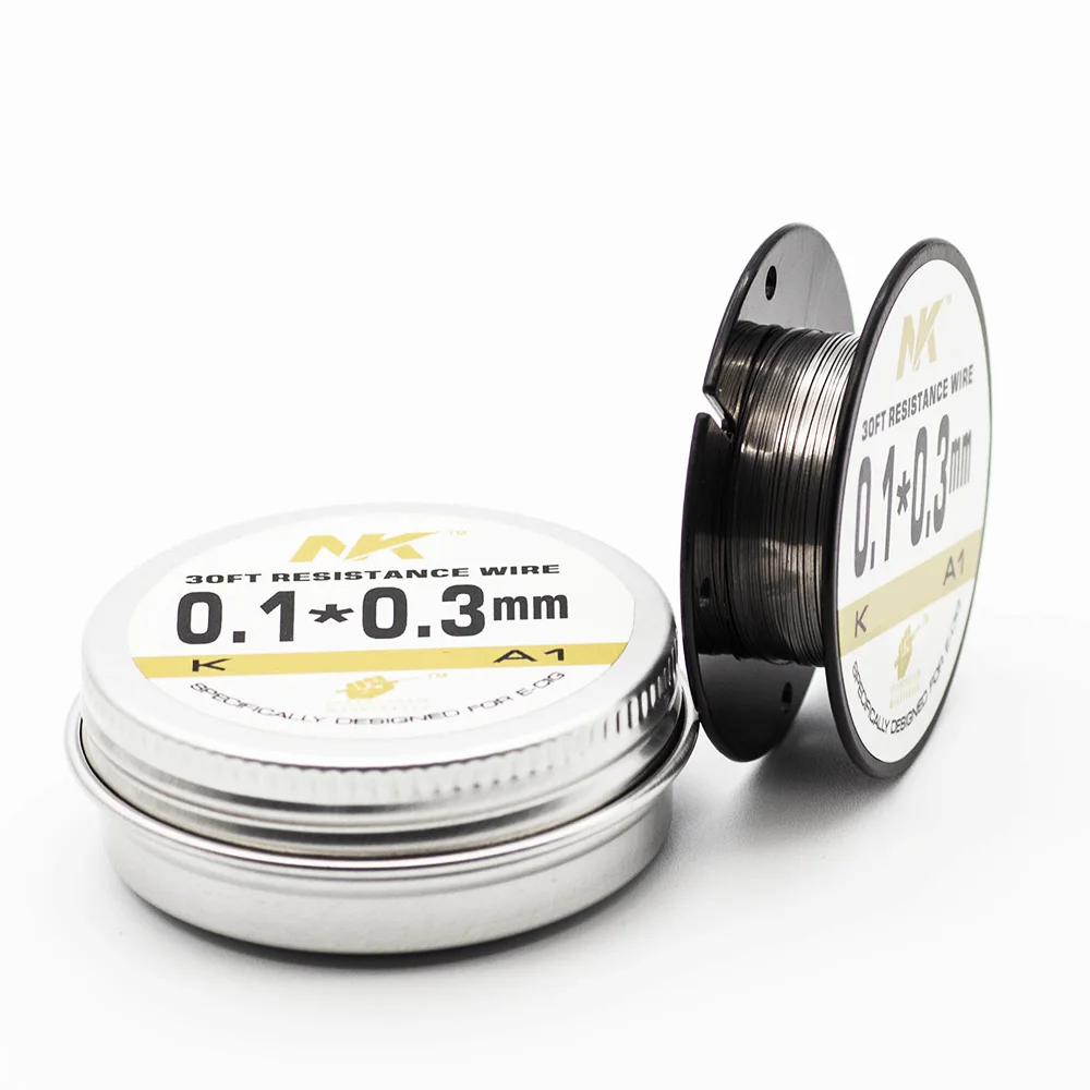 NK 0Cr25Al5 проволока сопротивления нагреву A1 0,1*0,3 30ft Плоская Лента проволочная катушка для фитиля распылителя